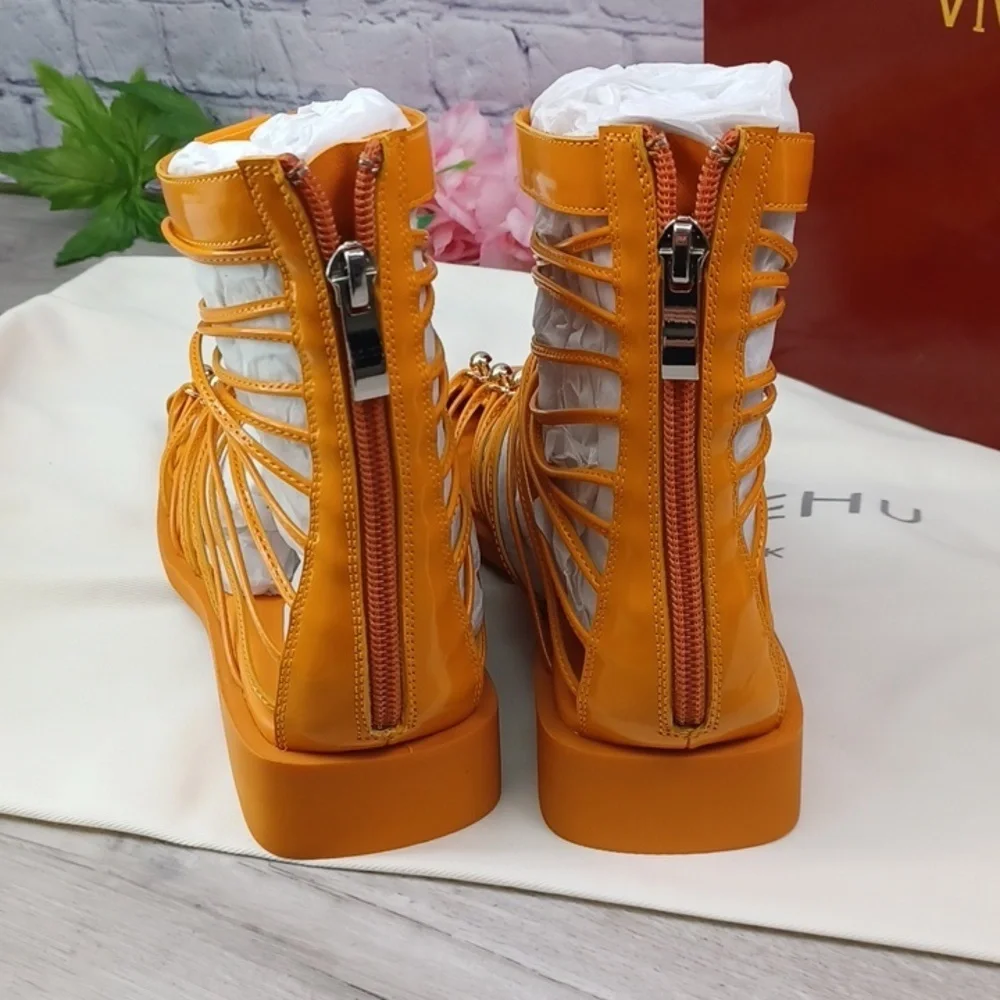 Vivienne Hu VHNY Studded Leather Cage Sandals NIB
